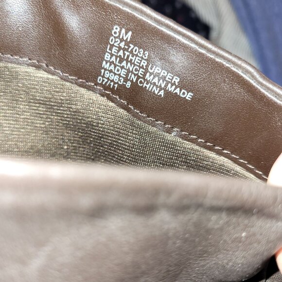 Womens 8 Dark Brown Faux Leather Mid Calf Slouch Boots Low 1” Block Heel - Picture 6 of 6